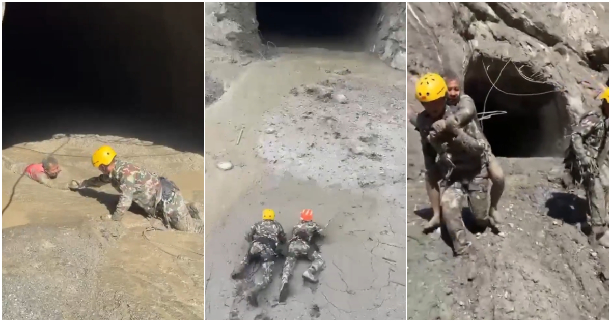 VIDEO | Rescatan desde un túnel hidroeléctrico a sobrevivientes de riada en Nepal: muertos suben a 543
