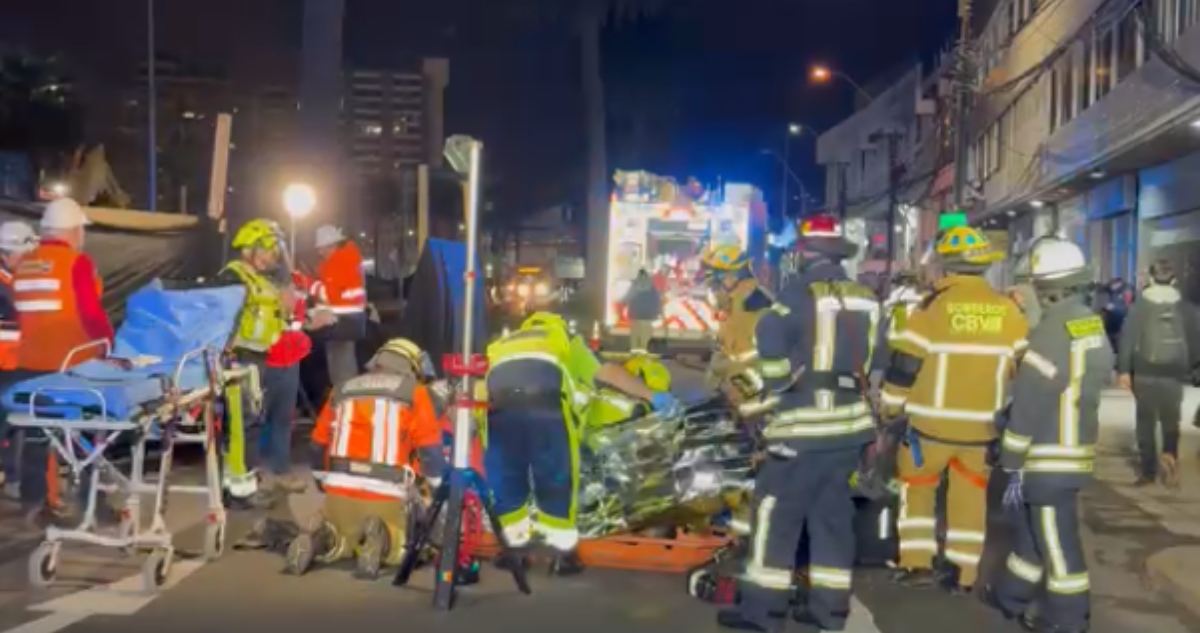Rescate trabajadores en Valparaíso