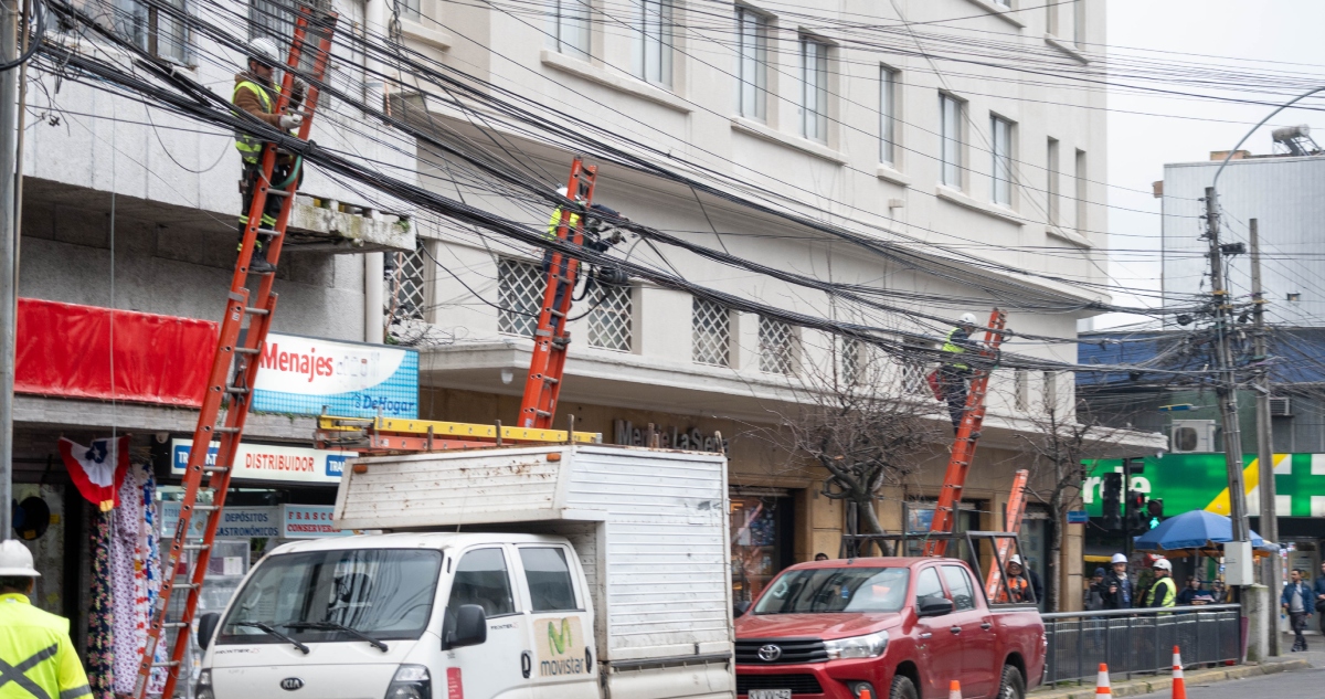 Retiro de cables en desuso en Concepción