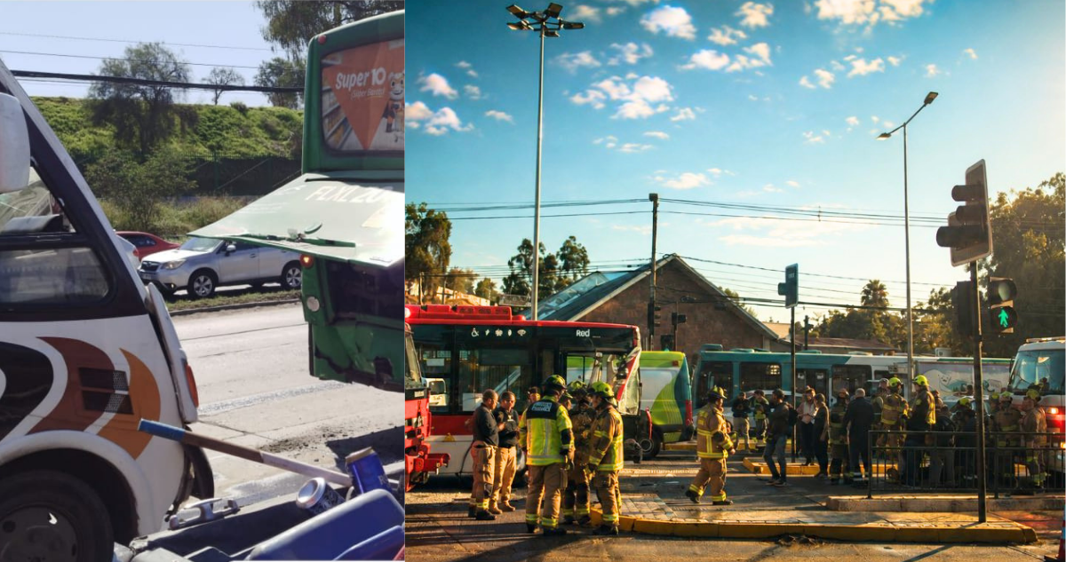 Reportan 14 lesionados tras colisión de dos buses interurbanos en Maipú, en camino a Melipilla