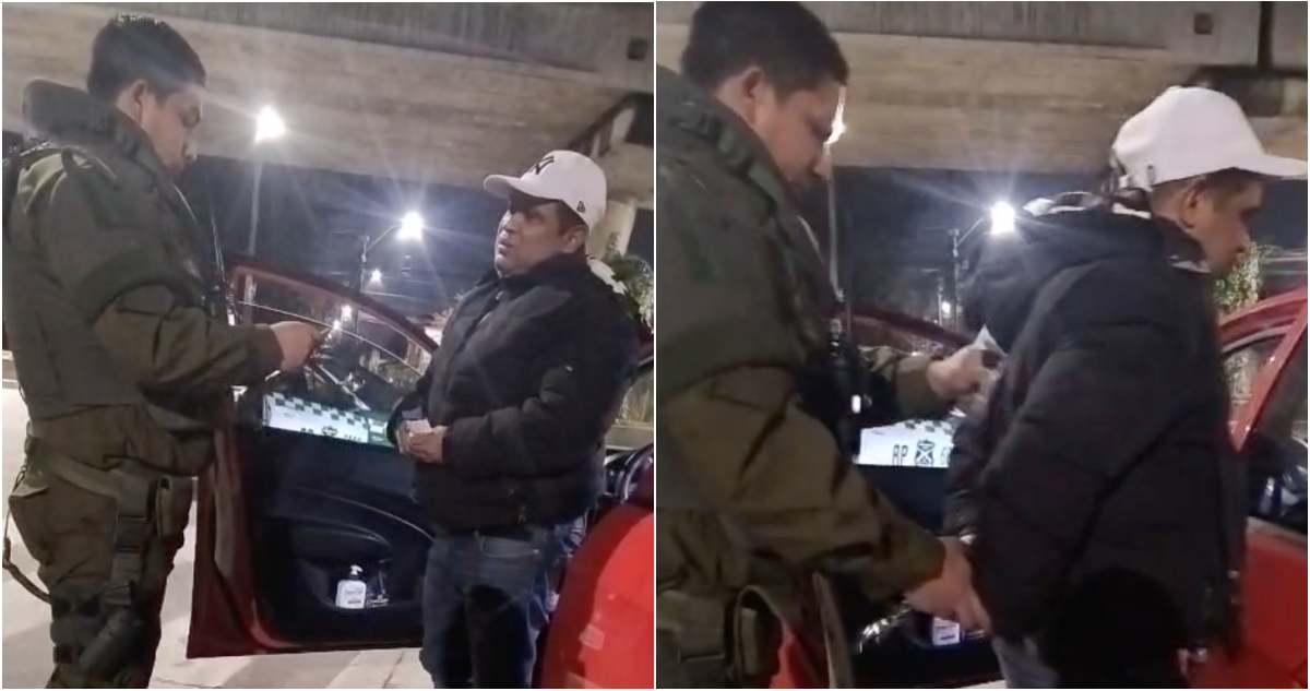 VIDEO | Detienen a conductor por intentar sobornar a Carabineros con $10 mil en Pudahuel