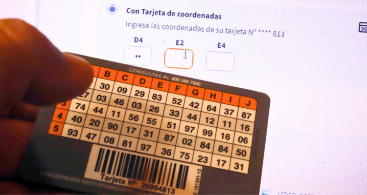 Tarjeta de coordenadas