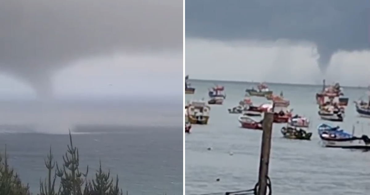 Trombas marinas en Ñuble y Bío Bío