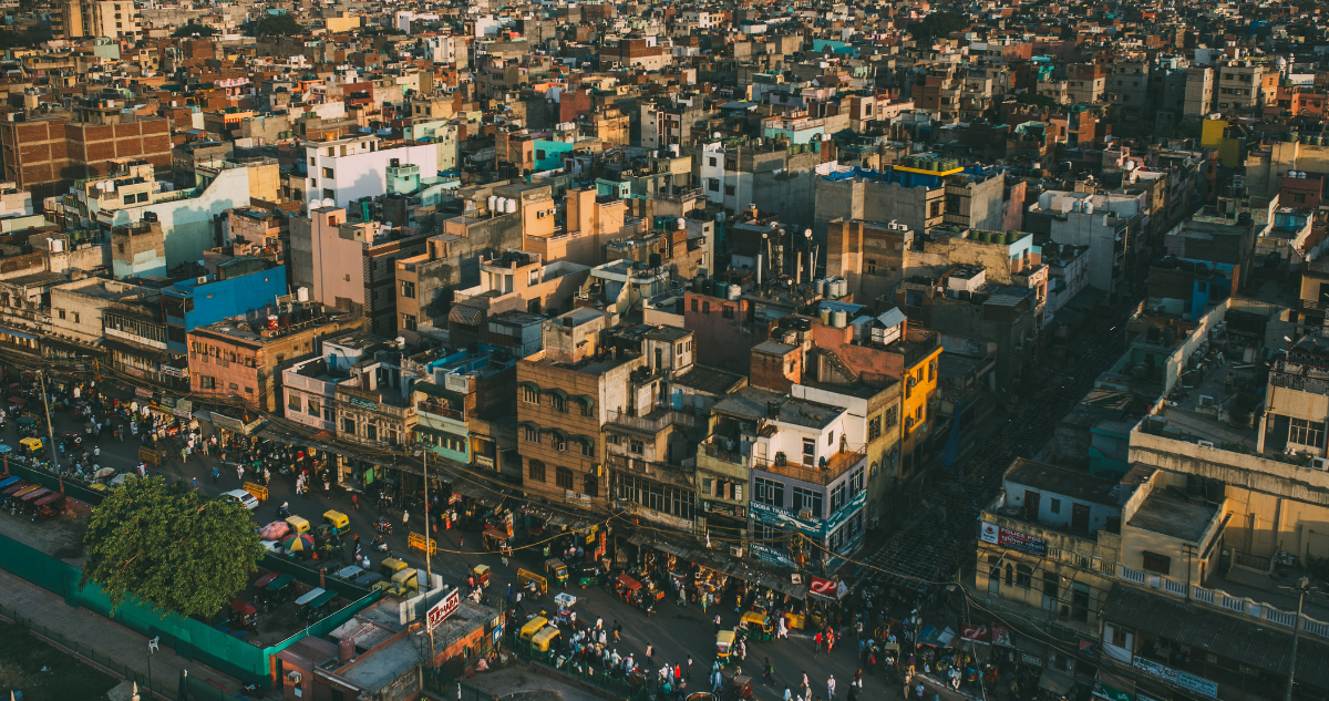 Calles de Nueva Delhi, India.