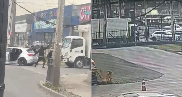 VIDEO | Violento robo de camión de carga en inmediaciones del mall Plaza Oeste: hay un detenido