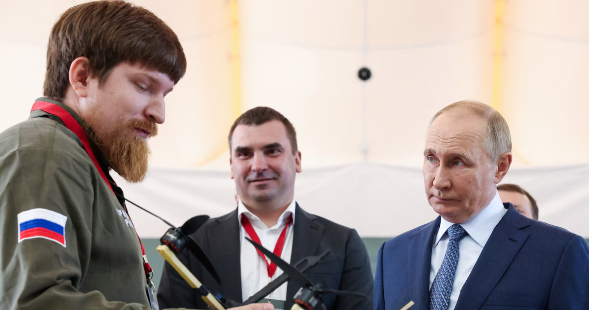Vladimir Tkachuk y Vladimir Putin