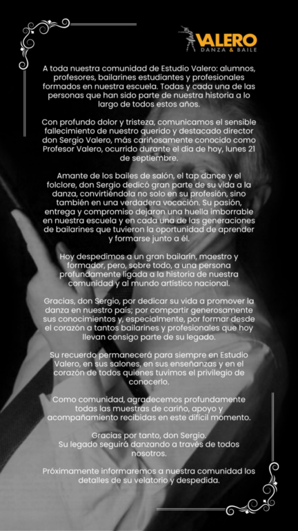 Comunicado de Estudio Valero