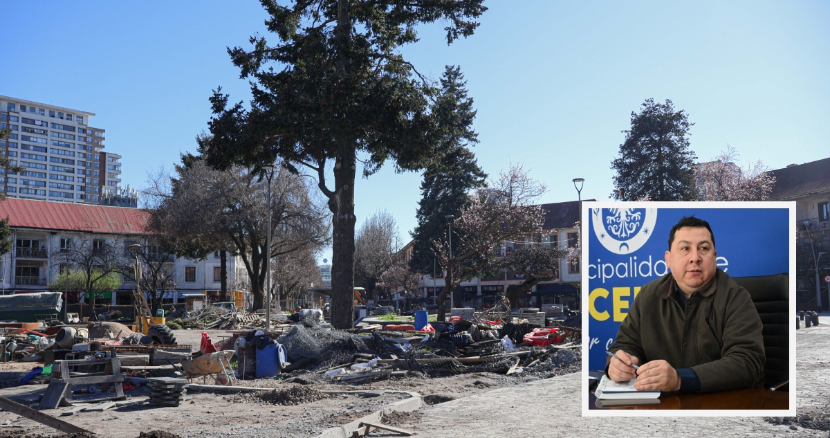 Alcalde de Concepción tilda de mentirosa a la empresa a cargos de remodelación de Plaza Perú