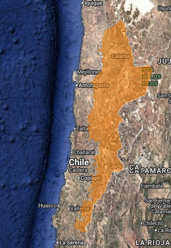 Emiten alerta por vientos de hasta 110 km/h que afectarán a zona cordillerana de Antofagasta y Atacama