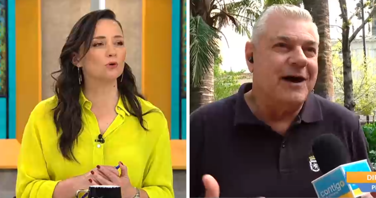 Andrea Arístegui y Arturo Urrutia, director de seguridad de Santiago