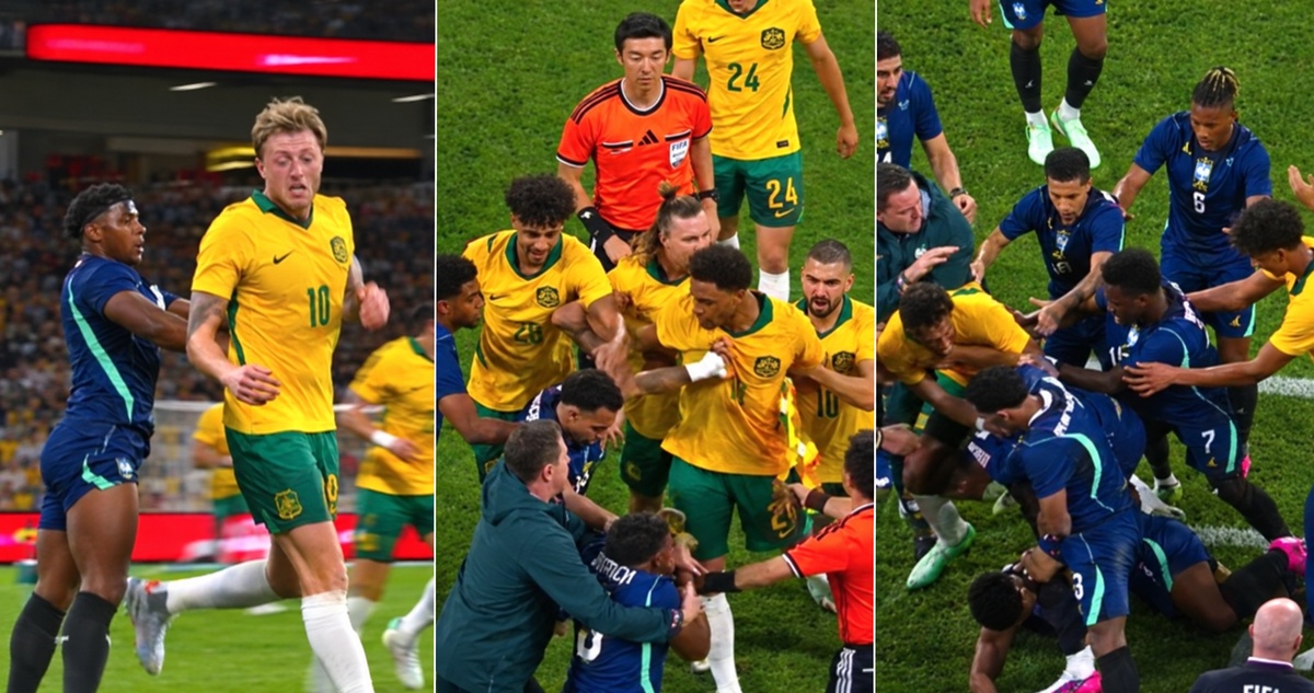 Australia y Brasil caliente: una pelea de jugadores con Endrick protagonista