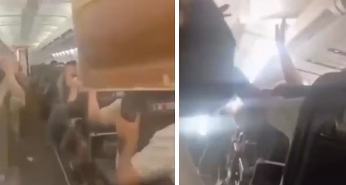 Video capta pánico y terror en el aire: Vuelo iraní falla y pierde parte de su techo tras despegar