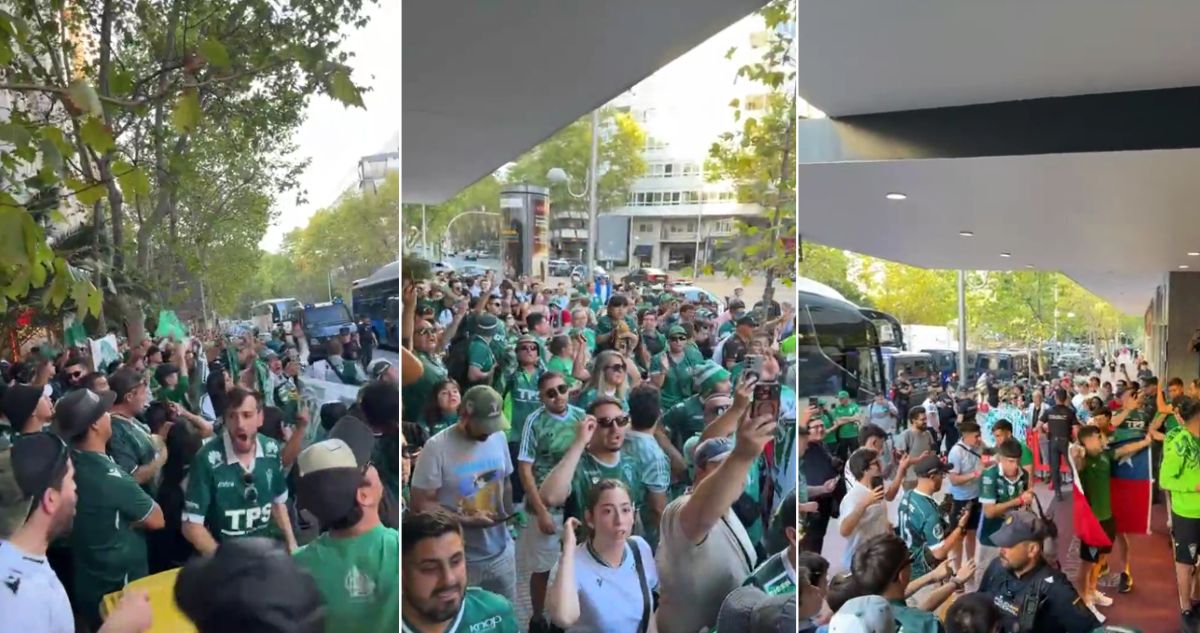 Impresionante banderazo de Santiago Wanderers en Madrid