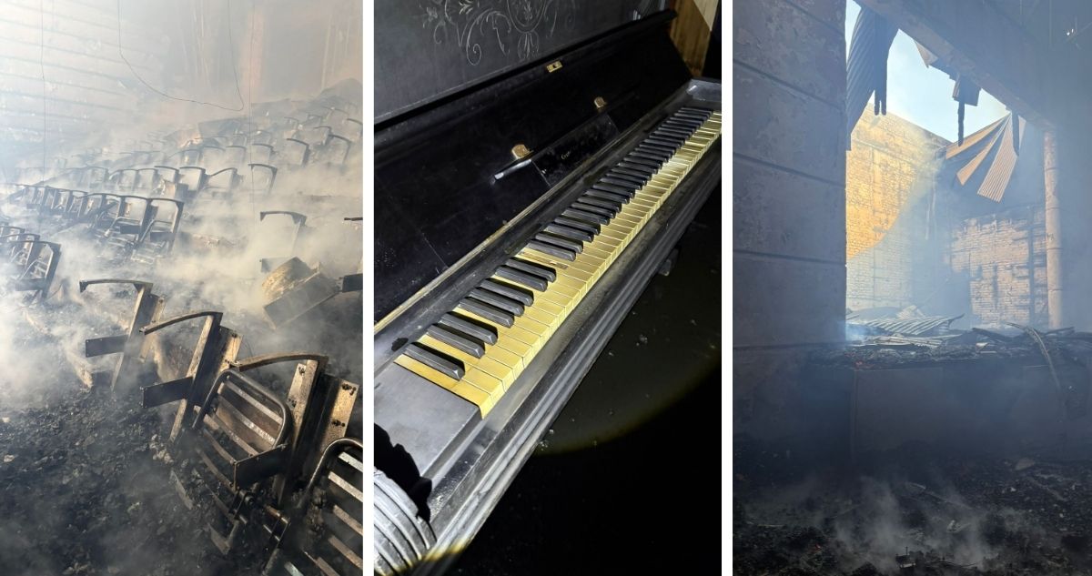Daños son casi totales: incendio destruyó el 85% de la Casa de la Cultura en Coronel