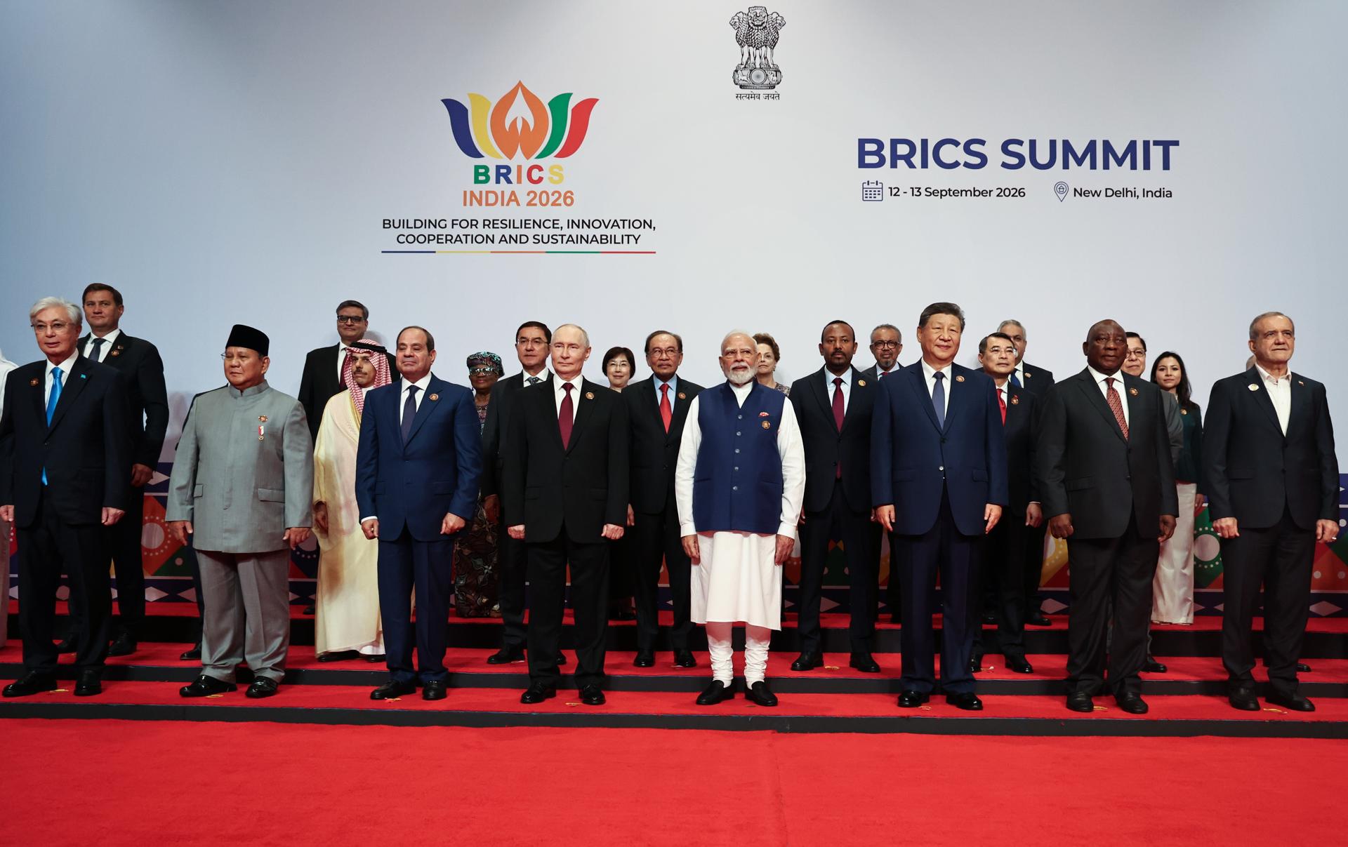 Foto ofocial de los líderes de los BRICS