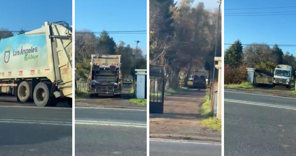 Los Ángeles: Camión de basura municipal entra a predio del alcalde y desata crítica por “privilegios”