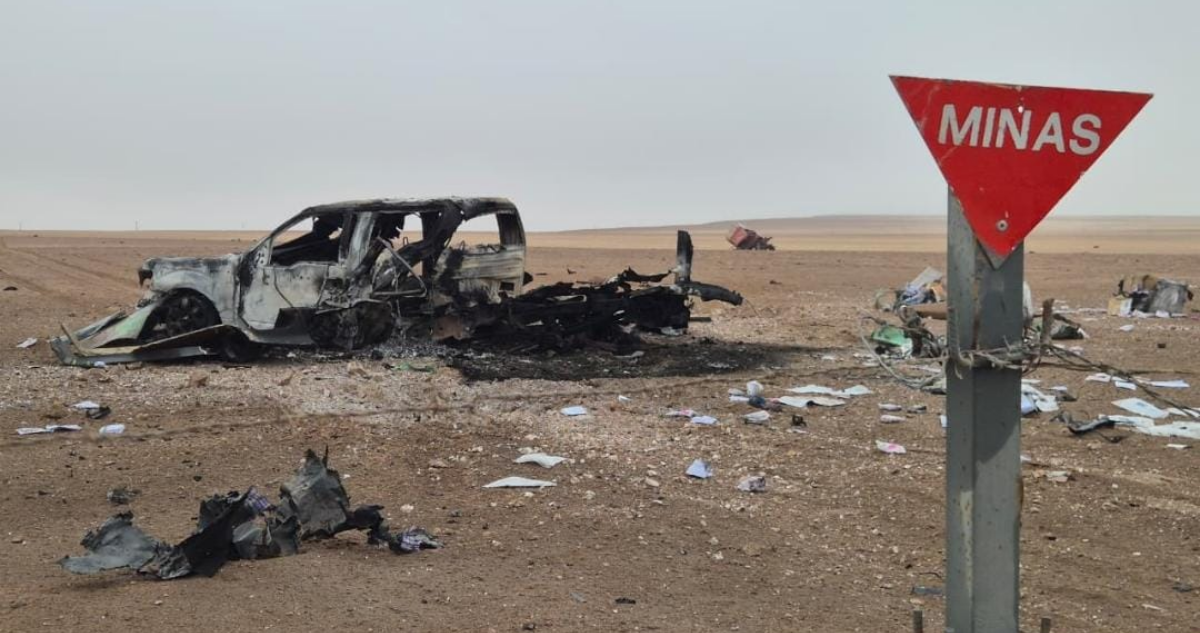 Investigan explosión en frontera norte con Perú: camioneta se incendia al activar mina antitanque