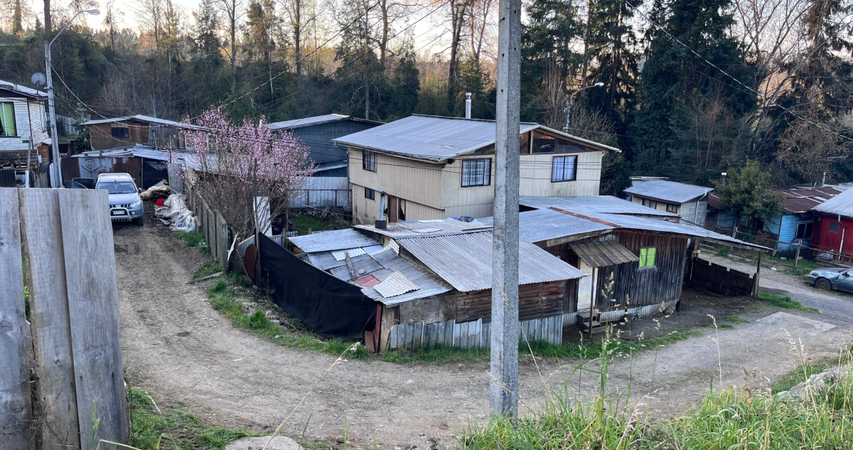 Casas afectadas por contaminación de aguas servidas de Panguipulli