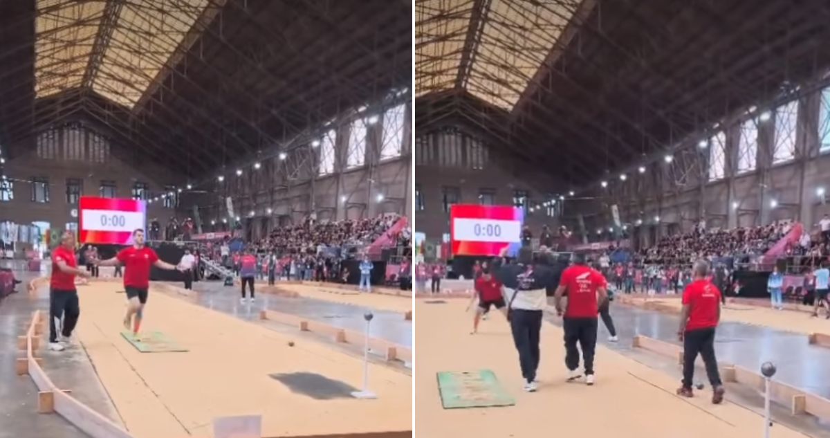 Franco Barbano ganó oro en Suramericanos y festejó como Cristiano Ronaldo