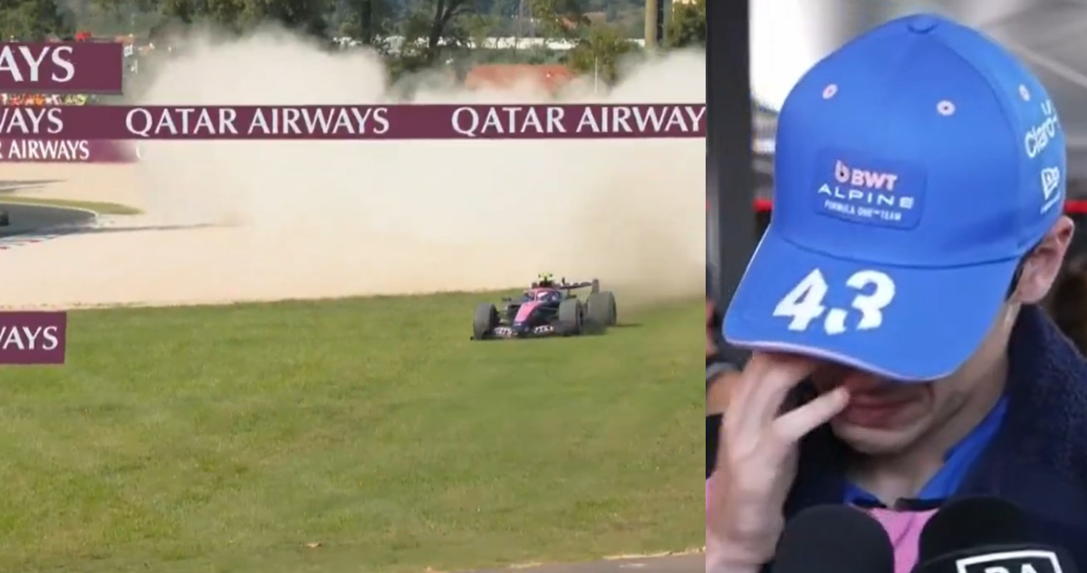 Colapinto llora por error en GP de Italia