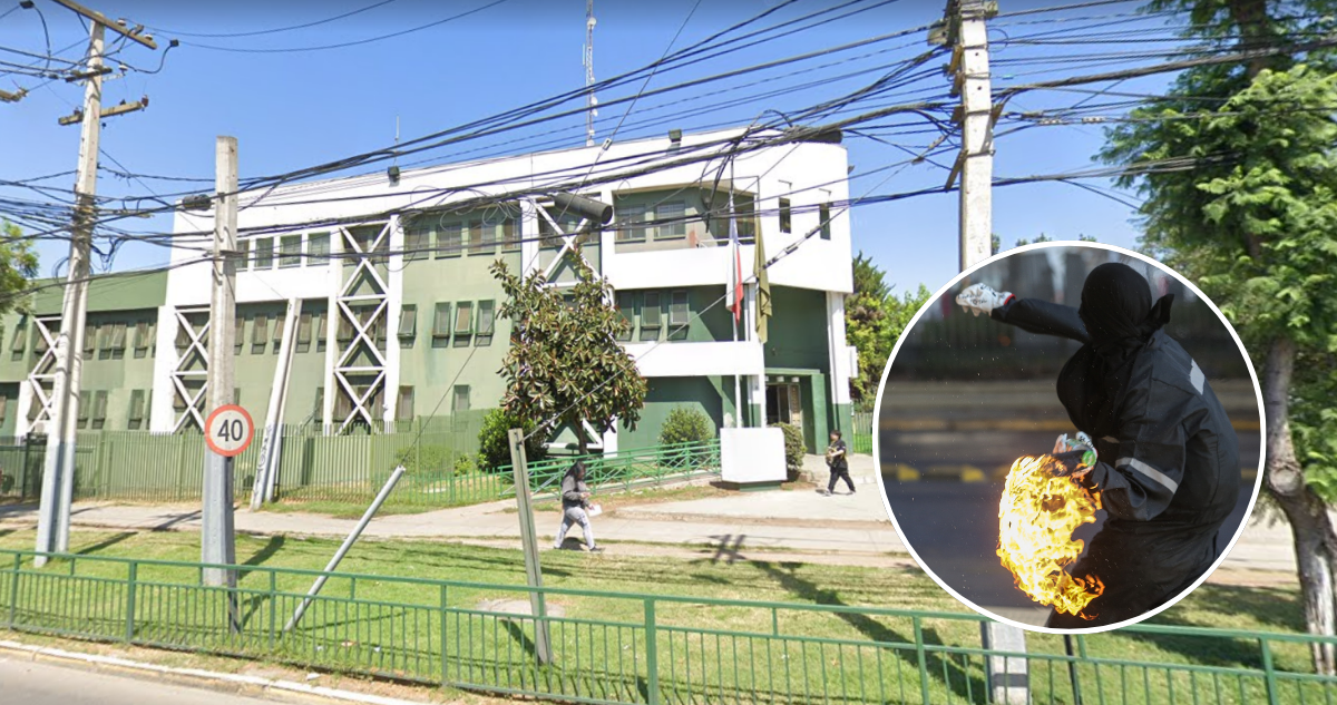 Con bombas molotov atacan comisaría y cuartel de Bomberos en Huechuraba: hay un sospechoso