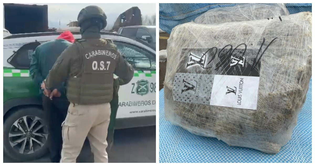 Con paquetes “Louis Vuitton”: cae banda narco e incautan 1.6 toneladas de marihuana destinada a la RM