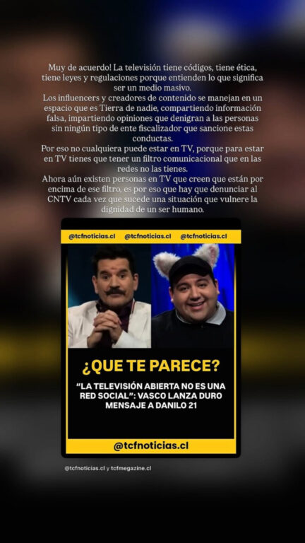 "La TV tiene códigos y ética": Cony Capelli barre con Danilo21 y su salida de Mega
