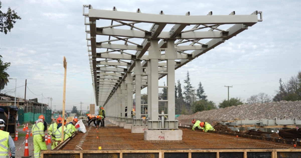 Continúa el avance del Tren Melipilla: proyecto ferroviario registra un 30% de ejecución total