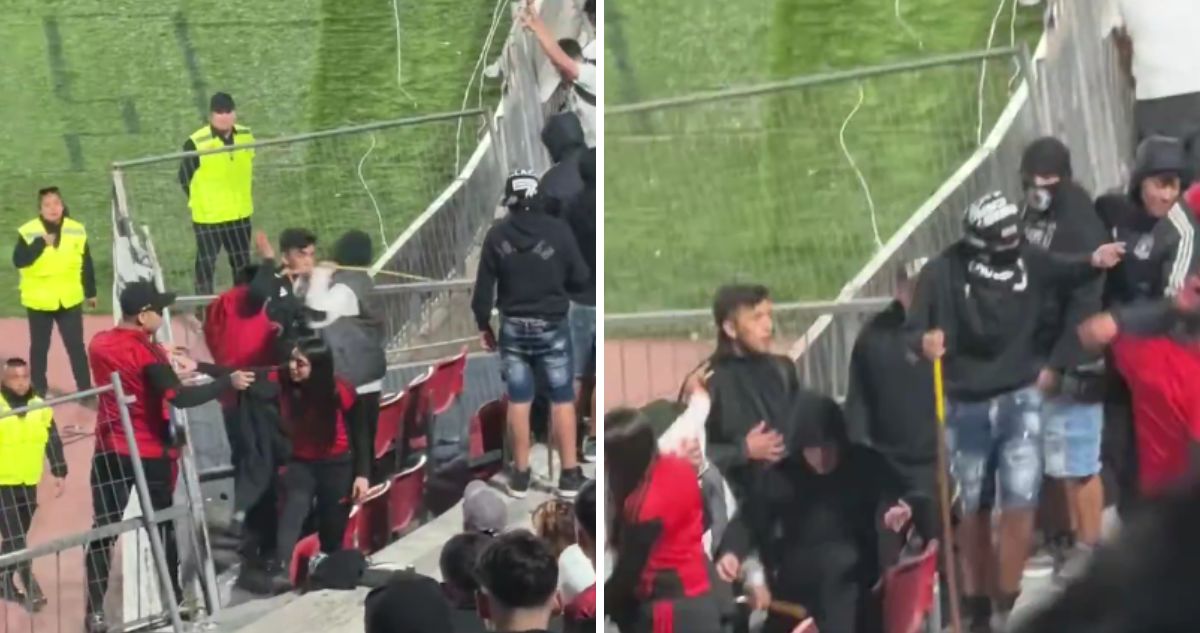 Hinchas de Colo Colo se pelearon entre ellos en duelo de Copa Chile en el Nacional.