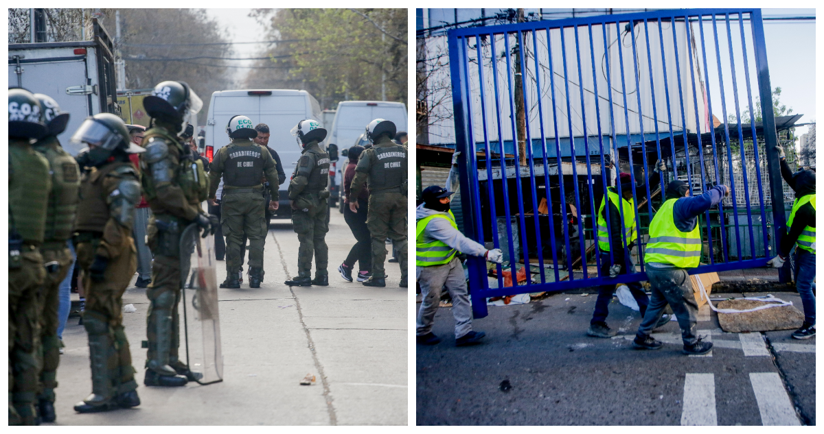 Cuatro detenidos tras nuevo cierre perimetral en Meiggs: ambulantes ya marcaron otros sectores