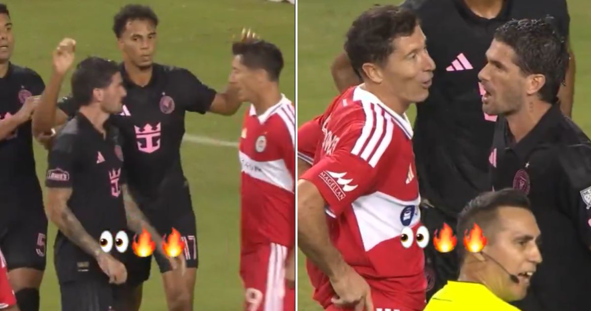 Rodrigo De Paul encaró y enfrentó a Robert Lewandowki en la MLS