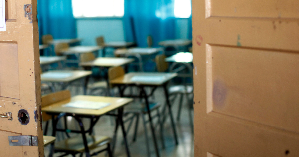 Sala de clases educación pública.