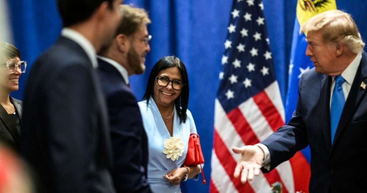 Encuentro entre Delcy Rodríguez y Donald Trump