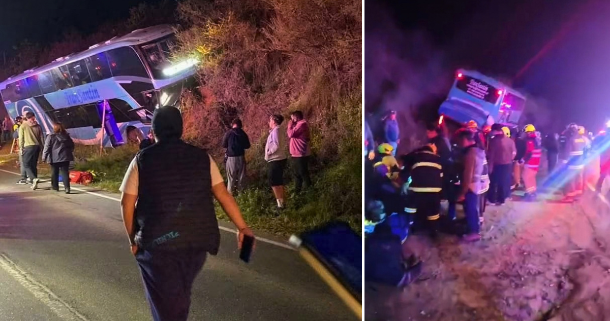 Carabineros reporta fallecimiento de conductor de bus que iba con 35 pasajeros de Santiago a Pichilemu