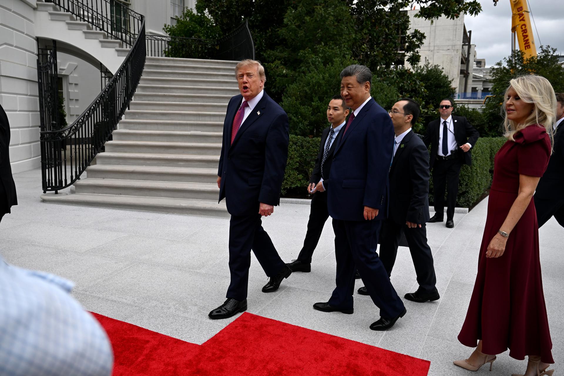 El presidente de EEUU, Donald Trump, recibe a su homólogo chino, Xi Jinping, en la Casa Blanca
