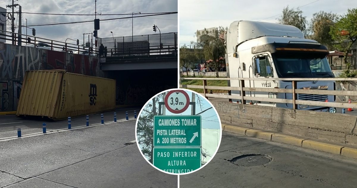 Duró una semana abierto: cierran paso bajo nivel de San Miguel tras nuevo accidente con camión