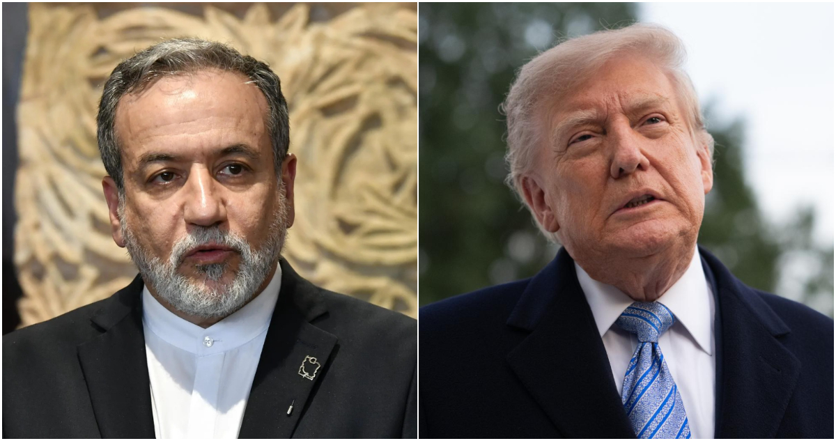 El canciller iraní, Abbas Araqchi, y el presidente de EEUU, Donald Trump