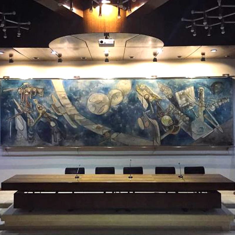 Controlan amago de incendio en Salón de Honor de la Usach que alberga obra de Roberto Matta