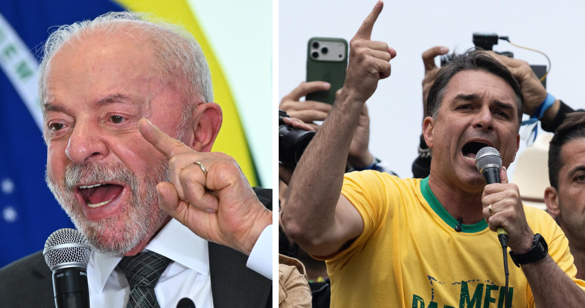Luiz Inácio Lula da Silva y Flávio Bolsonaro.