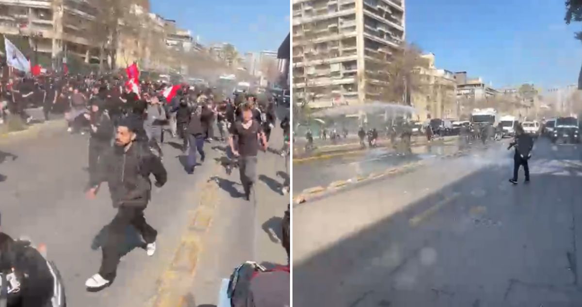 Enfrentamiento con Carabineros en la Alameda marca marcha de estudiantes secundarios contra Gobierno