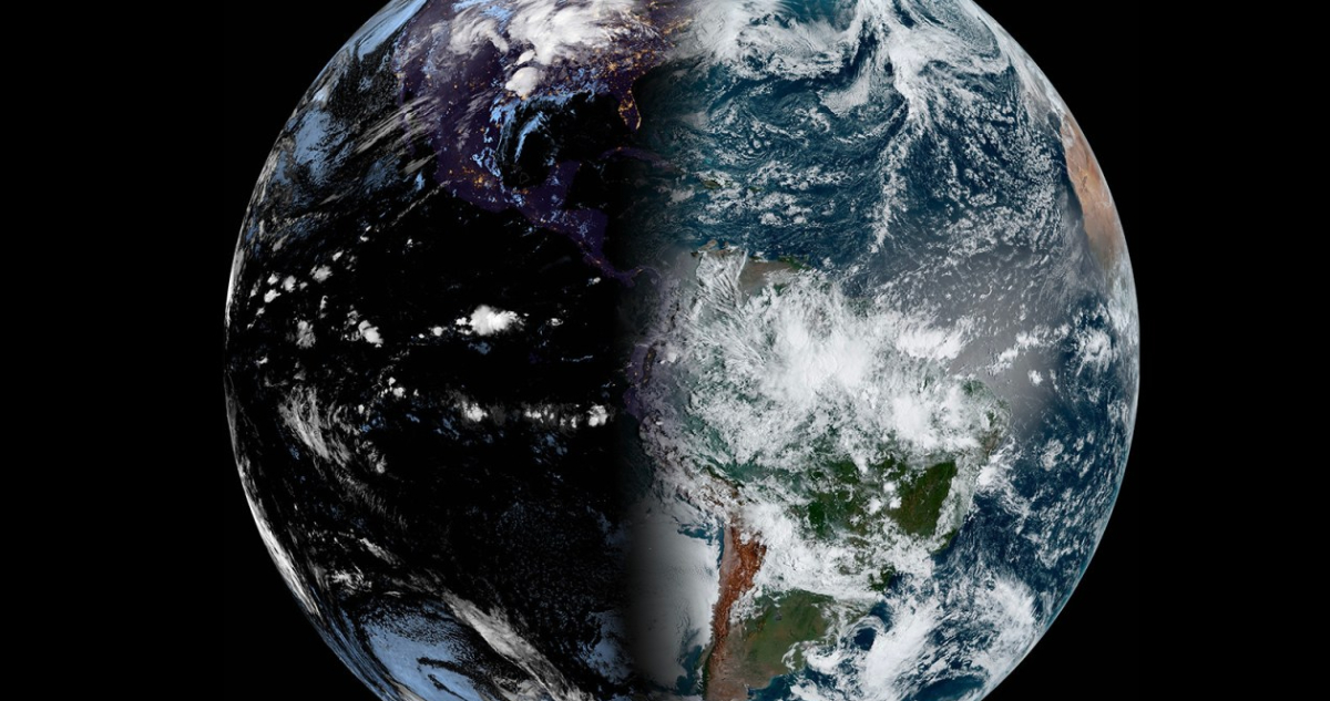 Foto de la Tierra durante el equinoccio de primavera