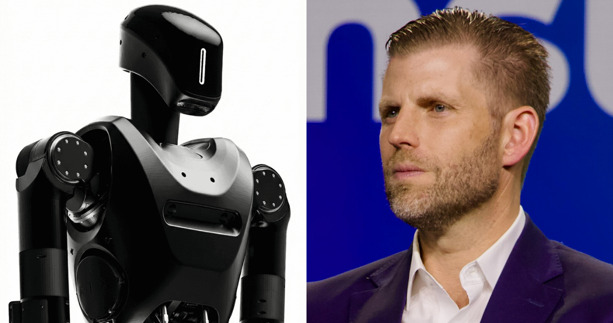 Foto de Eric Trump y el robot