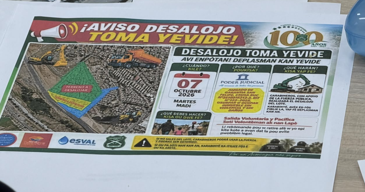 Programan para el 7 de octubre desalojo de la Toma Yevide en San Felipe: viven cerca de 2 mil personas