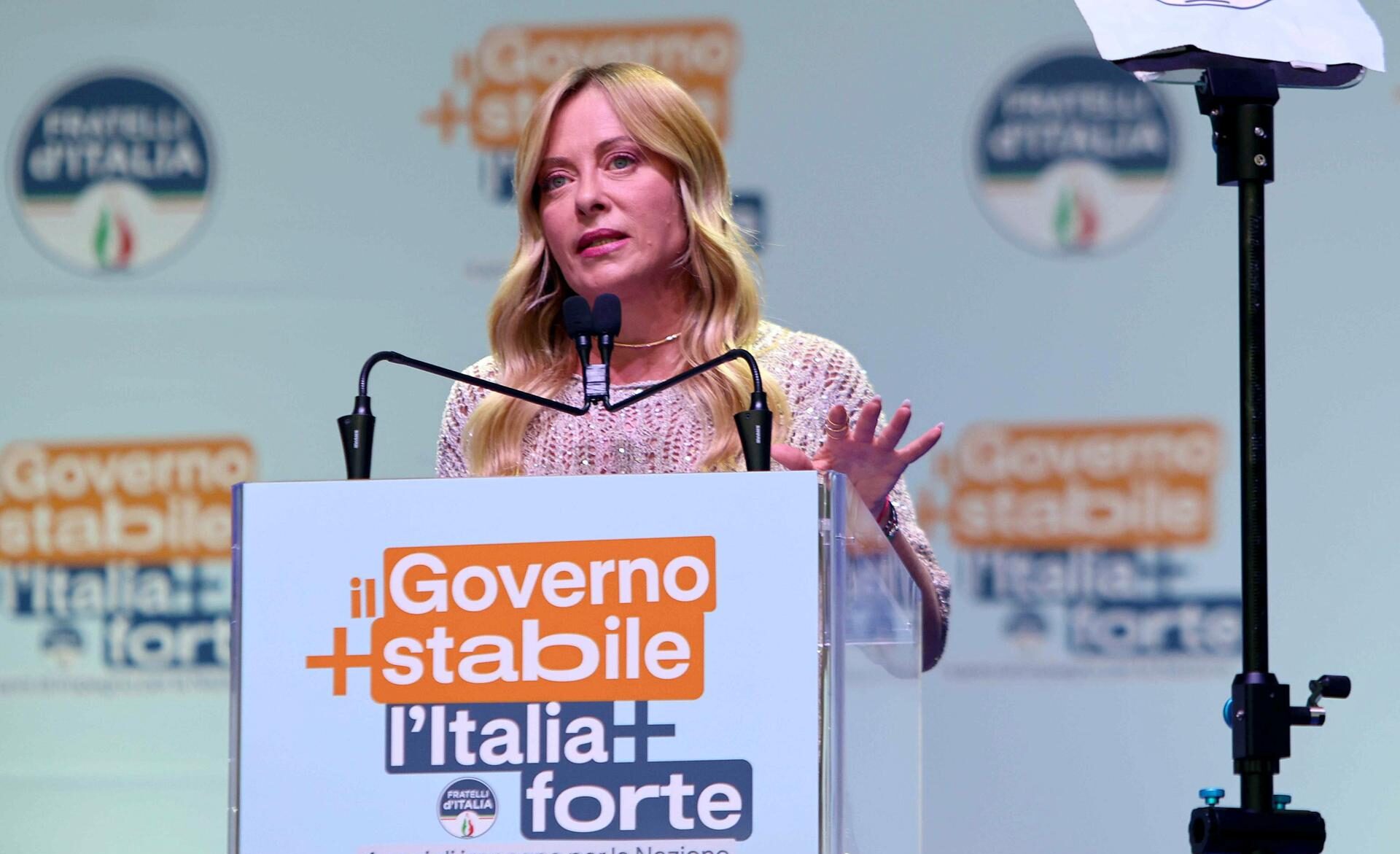 La primera ministra italiana, Giorgia Meloni