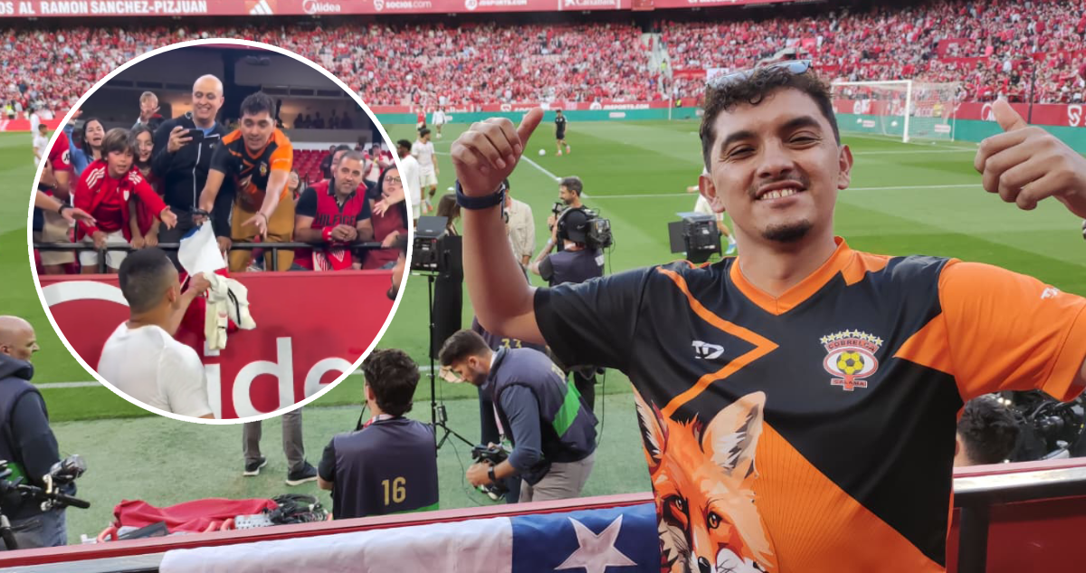 Gonzalo Ahumada junto a Alexis Sánchez en Sevilla.