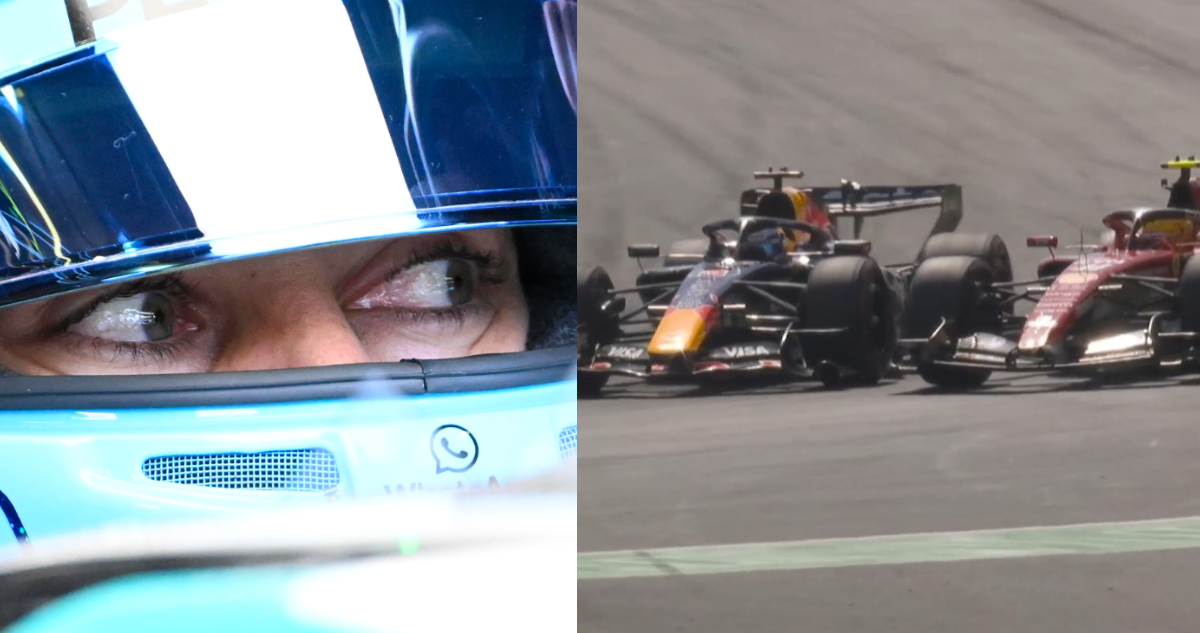 GP de Italia de F1 Russell junto a Verstappen y Hamilton en foto