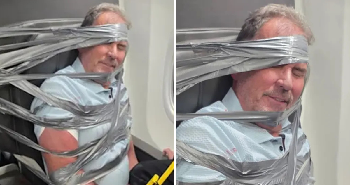 Pasajero amarrado en avión en EEUUasegura no recordar el caos que provocó: “Dios mío, qué desastre”