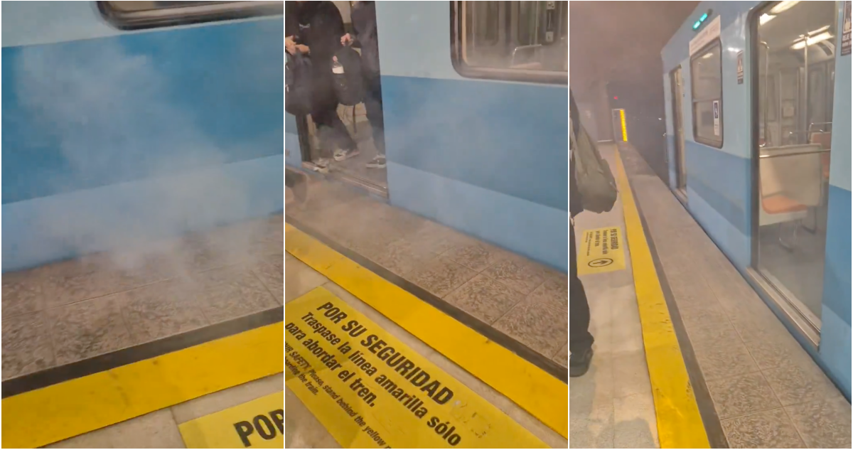 VIDEO | Registran nuevo episodio de emanación de humo en L5 del Metro: tren fue evacuado en Baquedano