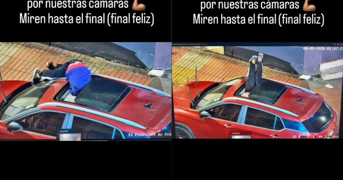 Delincuente termina atrapado dentro de auto tras intento de robo en Antofagasta