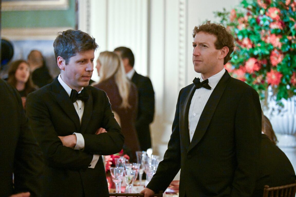 Sam Altman, CEO de OpenAI, y Mark Zuckerberg, CEO de META 